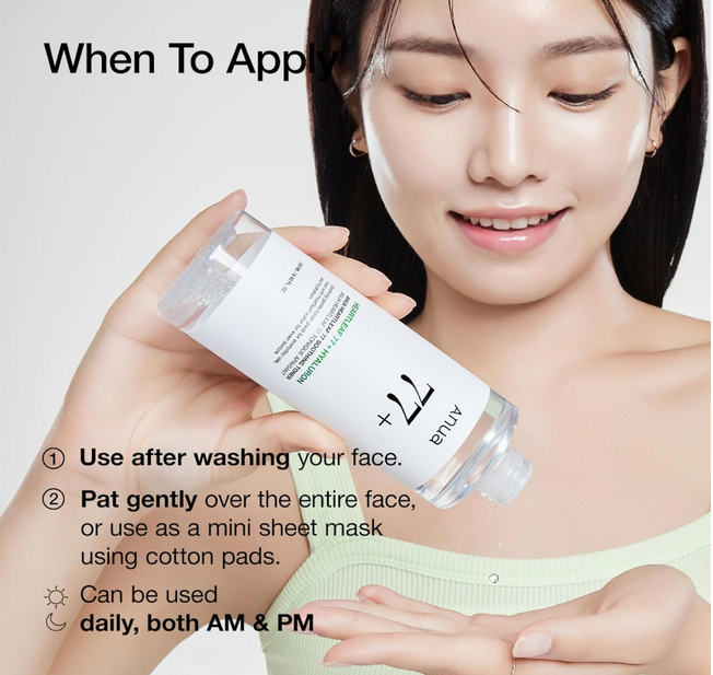 Anua Heartleaf 77 Soothing 250 ml Toner Tonique hydratant et apaisant pour le visage