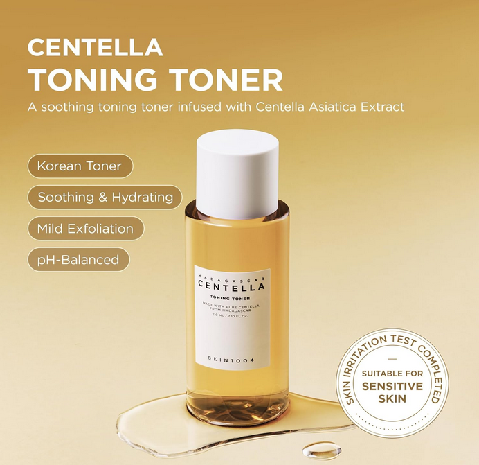 SKIN1004 Lotion tonique Centella Asiatica 400 ml - 84 % d'extrait de Centella