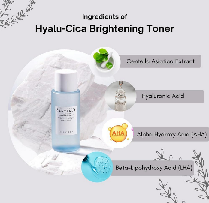 Skin1004 Hyalucica Brightening Toner Tonique hydratant pour la peau à la centella de Madagascar 30 ML