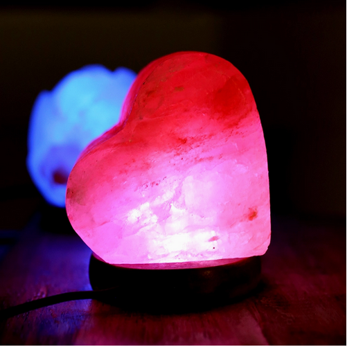 Lampe fleur de sel coeur