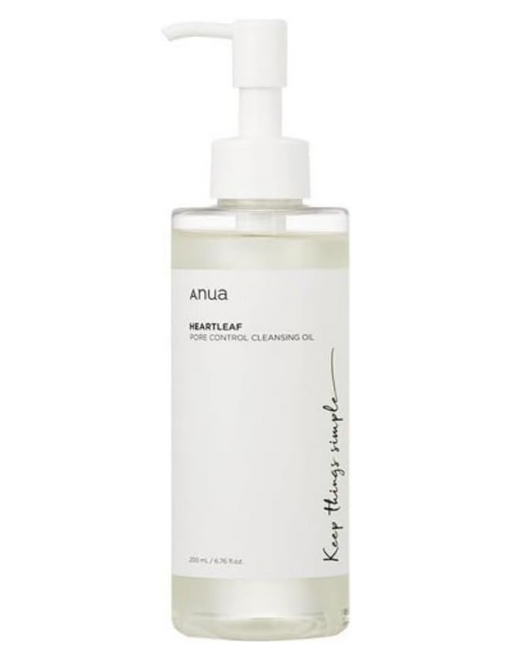 ANUA Heartleaf Huile nettoyante pour le contrôle des pores Nettoyant coréen pour le visage, Élimination quotidienne des points noirs 6,76 fl oz (200 ml)