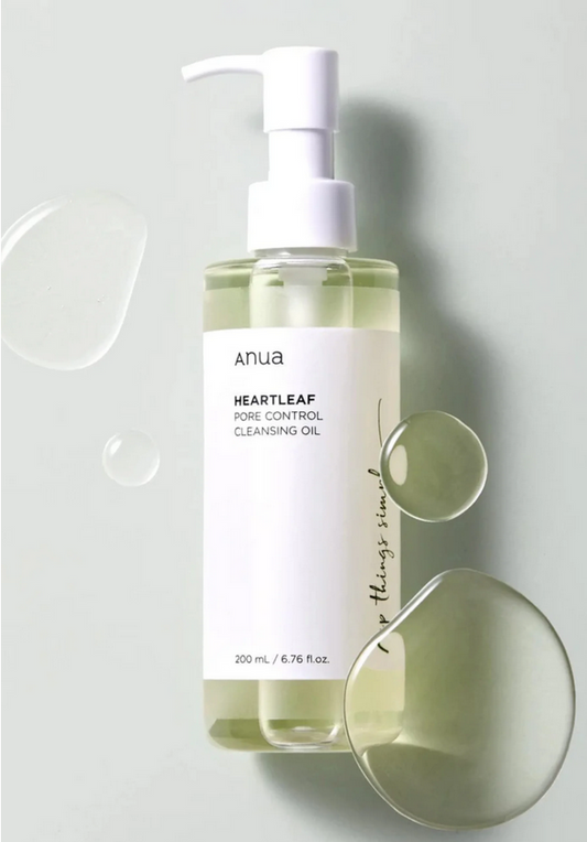 ANUA Heartleaf Huile nettoyante pour le contrôle des pores Nettoyant coréen pour le visage, Élimination quotidienne des points noirs 6,76 fl oz (200 ml)