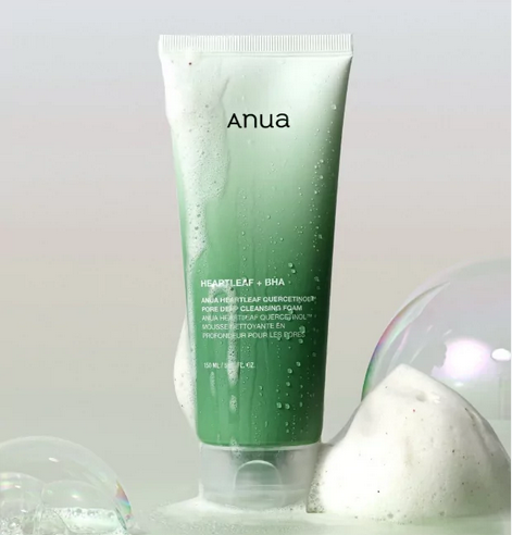 Anua - Heartleaf Quercetinol Pore Deep Cleansing Foam Mousse nettoyante pour éliminer les cellules mortes et purifier les pores Nettoyant coréen pour le visage 5.07 fl oz 150ml