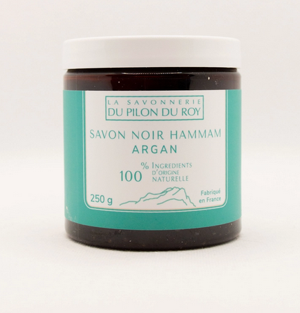 Hammam black soap with organic argan oil and eucalyptus 250g